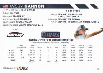 2022 Disc Golf Pro Tour #3 Missy Gannon Back